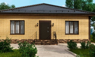 Проекты одноэтажных домов из кирпича | Строй-Дбн - Дубна от 3562 рублей