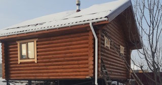 Баня из оцилиндрованного бревна под ключ в Дубне - от 132288 рублей